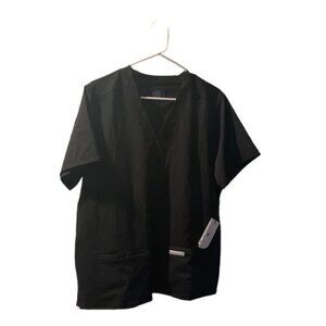 PERILLA Black Siena  V-Neck Scrub Top Size XL NWT #7570